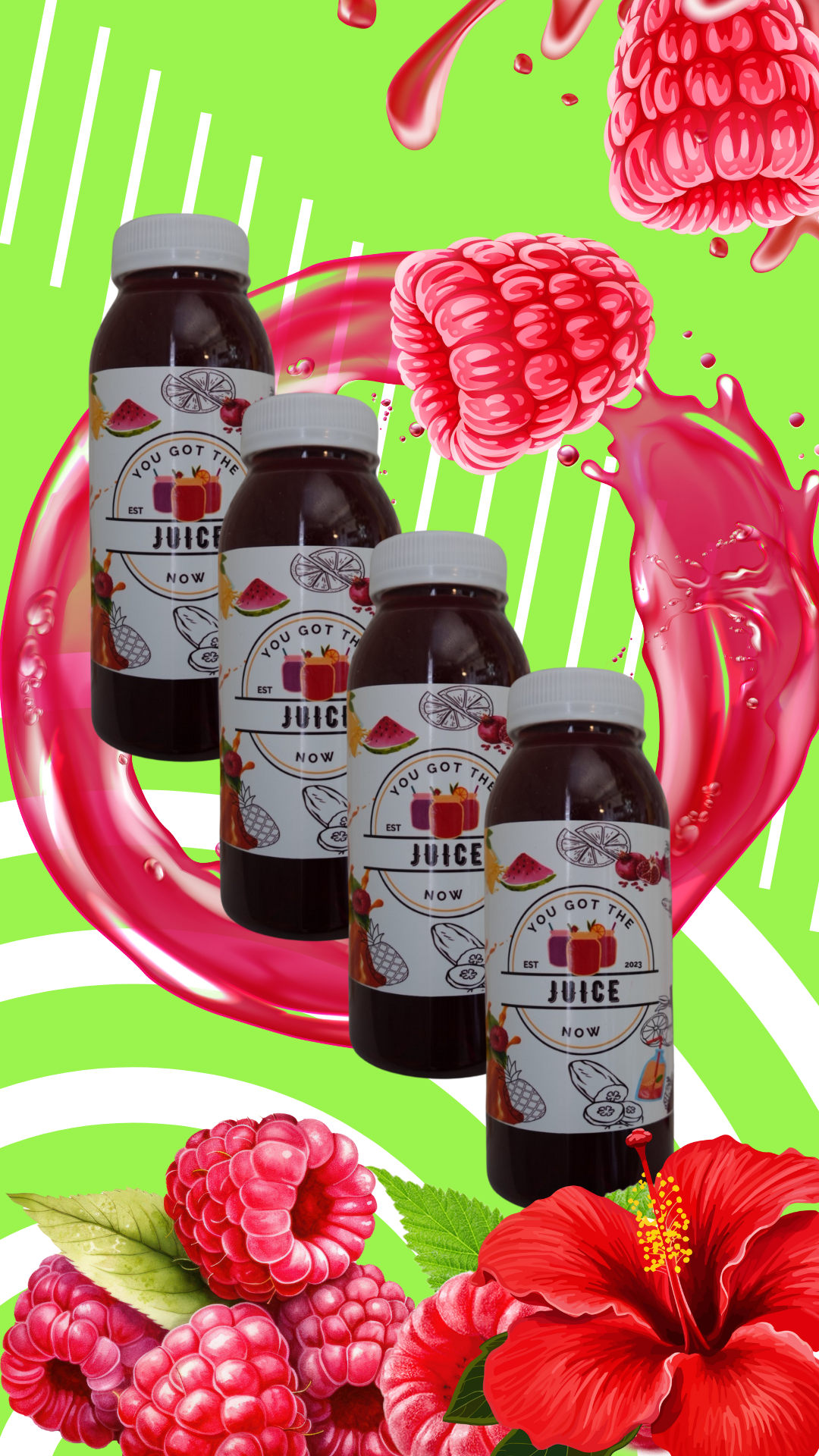 (4-Pack) Raspberry Hibiscus